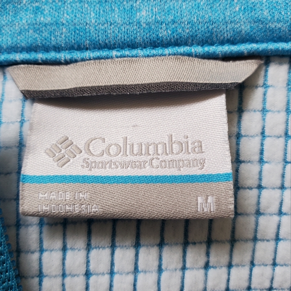 Columbia Vibrant Blue Zip-Up Jacket. Size Medium - Picture 7 of 10